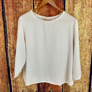 Bryn Walker White 3/4 Sleeve XL